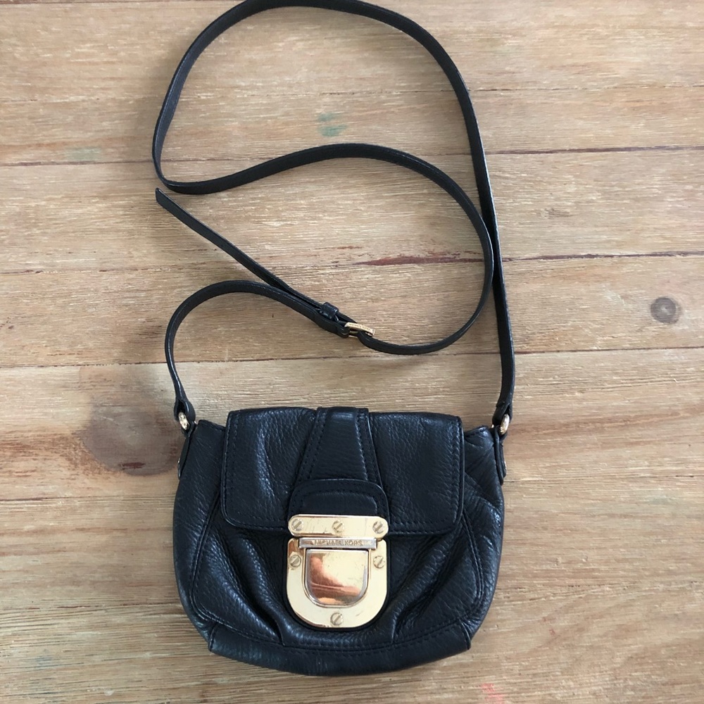 Michael Kors Black Leather Crossbody Bag